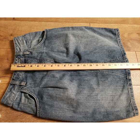 Guess Los Angeles Midi Skirt Light Wash Size 23 - Picture 6 of 7